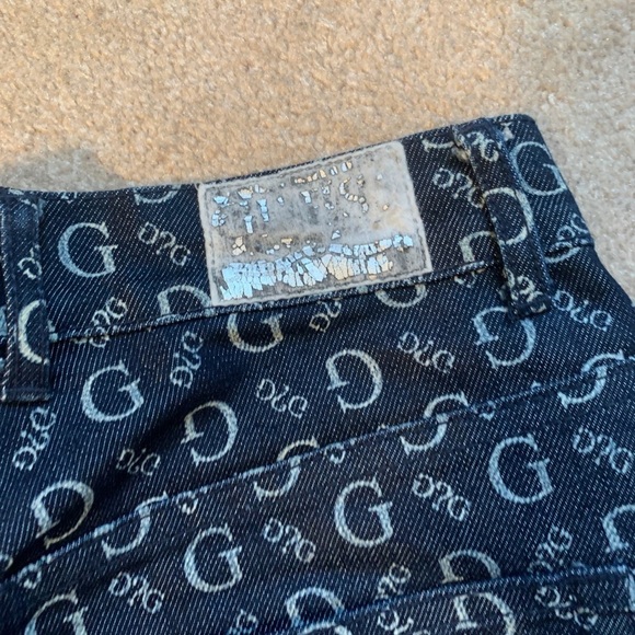 GUESS vtg All Over Logo High Waisted Denim - Picture 7 of 9